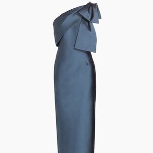 Sachin + Babi Steel Blue Bonnie Column Gown